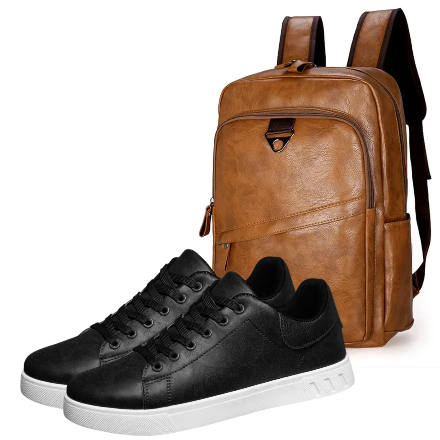Leather Sneakers for Men + Leather Backpack - The Heritage Kit