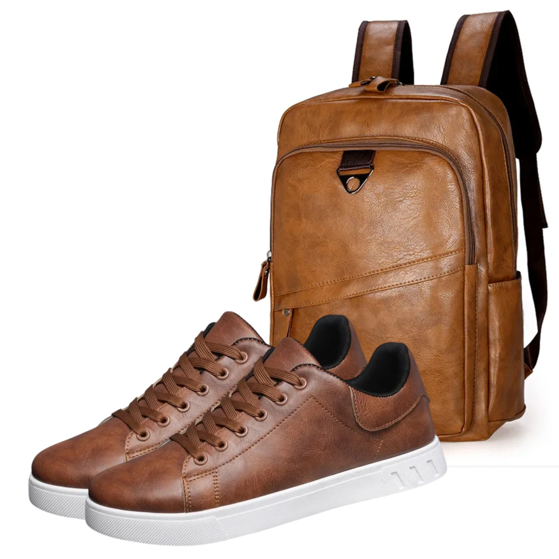 Leather Sneakers for Men + Leather Backpack - The Heritage Kit