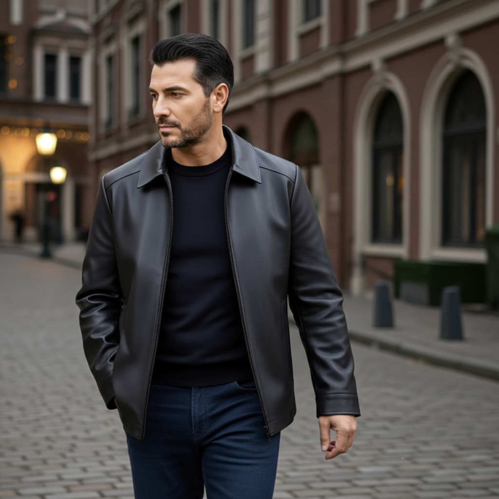 Men's Premium Slim Leather Jacket – The Regent