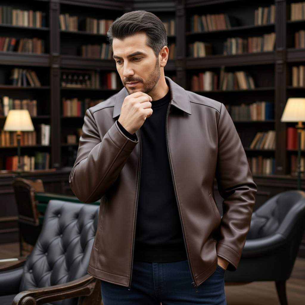 Men's Premium Slim Leather Jacket – The Regent