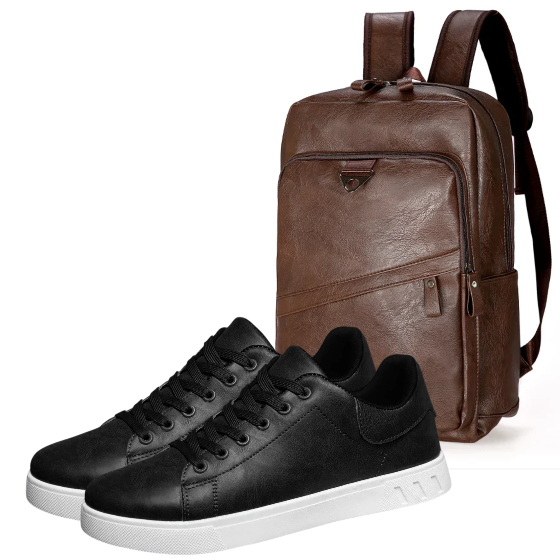 Leather Sneakers for Men + Leather Backpack - The Heritage Kit