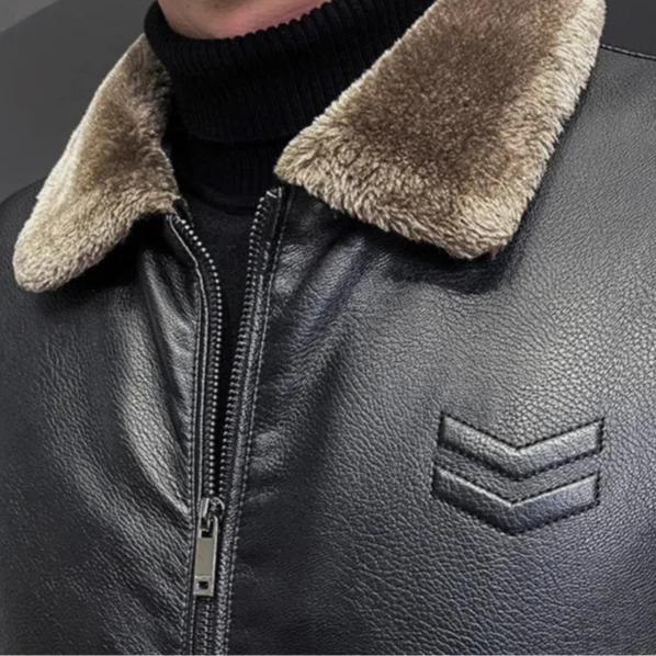 Men's Leather Jacket + Automatic Leather Belt - The Empire Kit