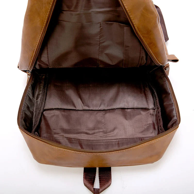Slim Leather Backpack for Men - Der Monarch Classic