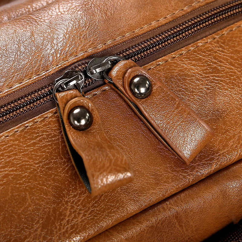 Slim Leather Backpack for Men - Der Monarch Classic